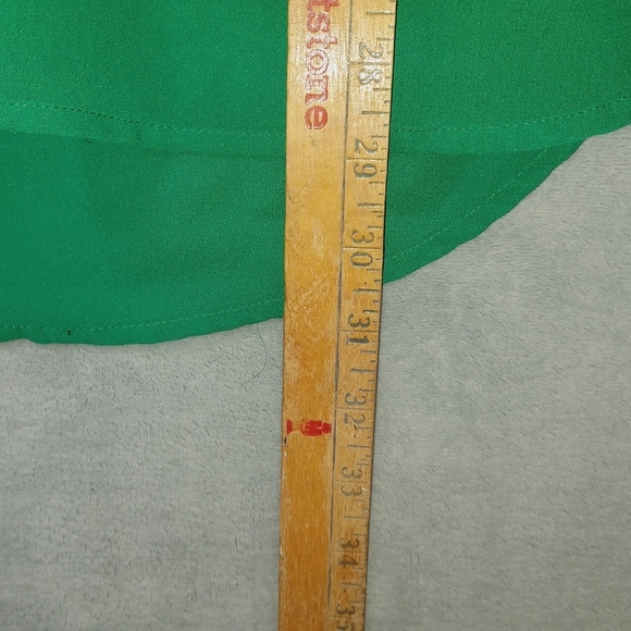 Old Navy Womens Kelly Green Pleated Semi-Sheer Blouse Size XXL Tunic Boho Casual - Picture 8 of 8